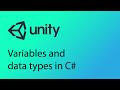 Unity Tutorial 15 - Variables and Data Types