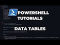PowerShell Tutorials : Data Tables
