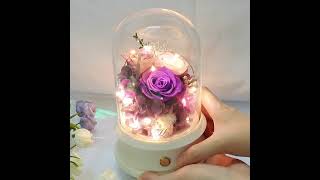 Her Rose - Celestial Speaker Preserved Flower (Purple) by Her Jewellery