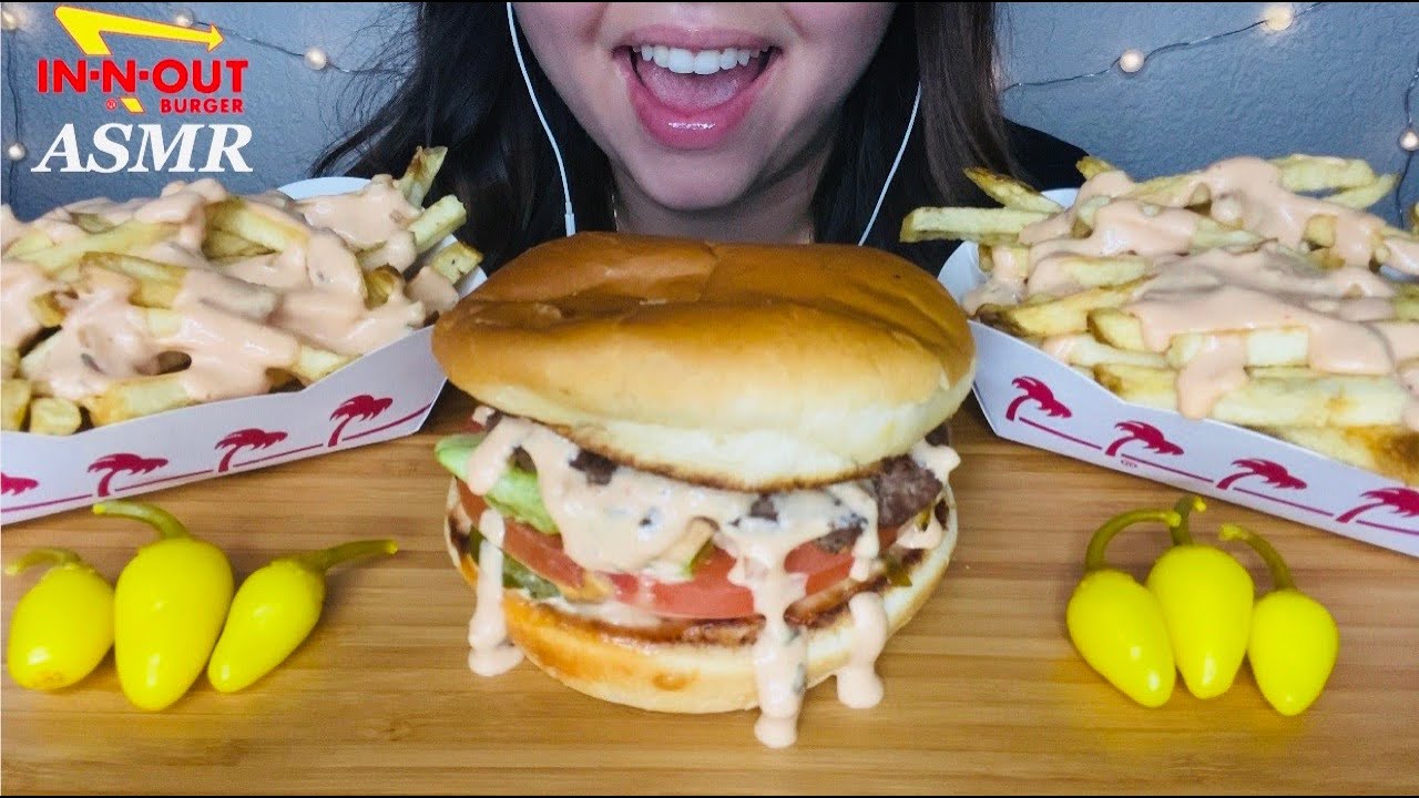 ASMR IN-N-OUT ANIMAL STYLE BURGER MUKBANG (Collab With Mandy B Mukbang ...