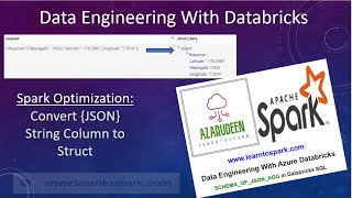 Apache Spark | Databricks | Convert JSON String to Struct - Spark Optimization | Azure Data Engineer