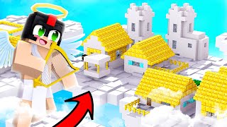 Minecraft PERO ENCONTRAMOS la ALDEA de DIOS en el CIELO 🔱😱 INVICTOR MINECRAFT