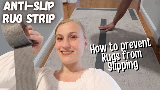 How to STOP RUGS Slipping on WOODEN FLOORS // Roberts Rug Traction Roll