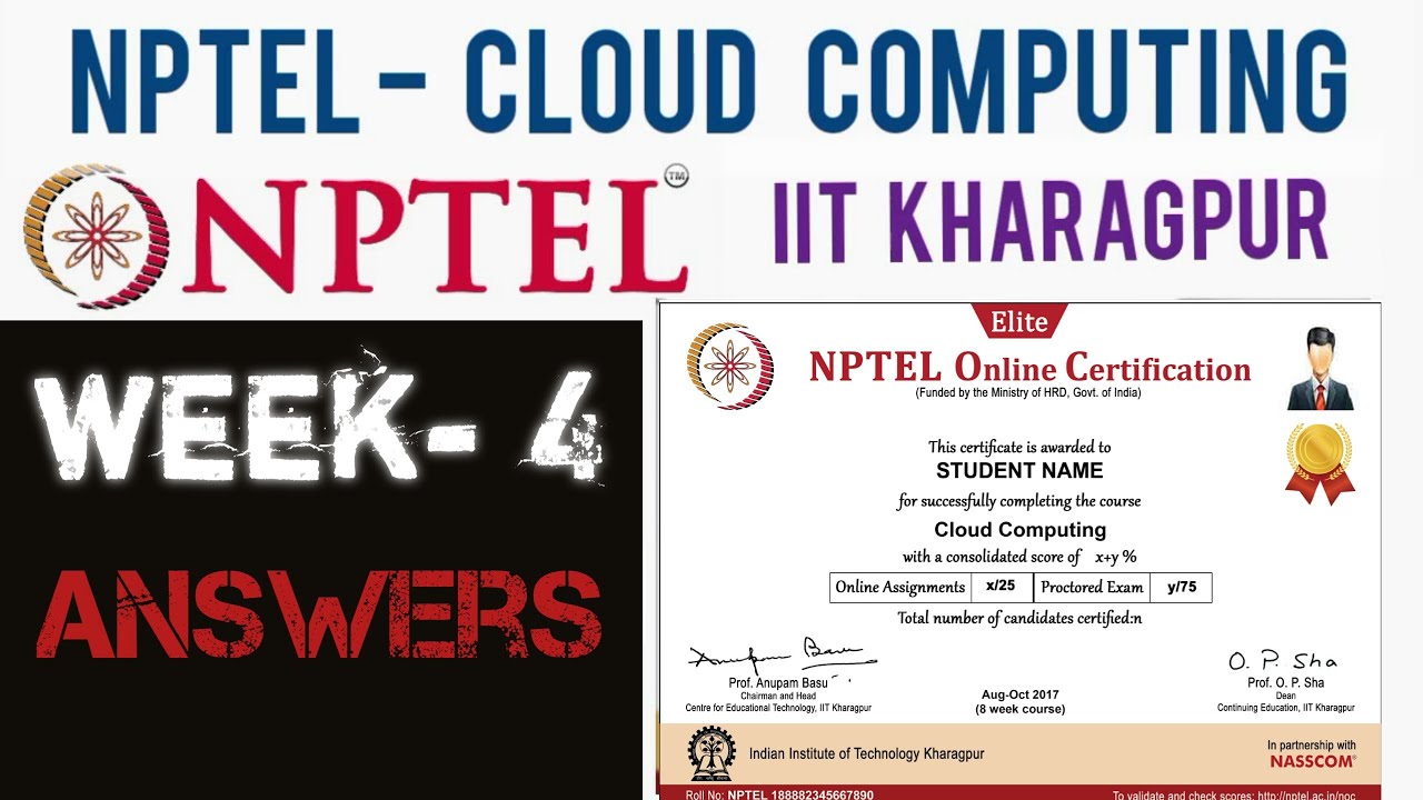 NPTEL: Cloud Computing Assignment 4 Answers | Week 4 Quiz Answers ...