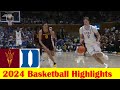 Arizona State vs #7 Duke Basketball Game Highlights 10 27 2024