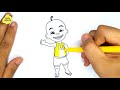 cara menggambar upin upin dan ipin how to draw upin upin and ipin