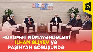 Prezident İlham Əliyevlə Paşinyan arasında görüşdə kimlər iştirak etdi?