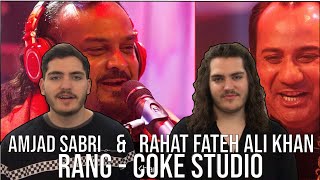 Twin Musicians REACT - Rang - Rahat Fateh Ali Khan & Amjad Sabri - Coke Studio Season 9 (UNREAL!)