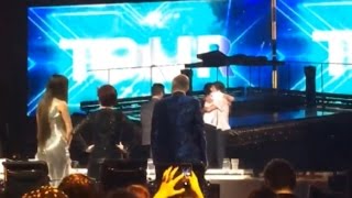 Simon Cowell hugged Louis Tomlinson after his performance on the X Factor