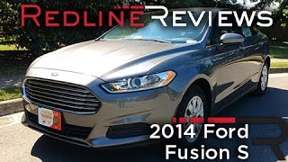 2014 Ford Fusion S Review, Walkaround, Exhaust, & Test Drive