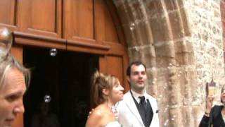 Mariage Carine et Servan (sortie de l'église)