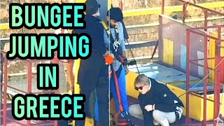 Most Thrilling Bungee Jump In Greece By A Tourist With Live Commentary