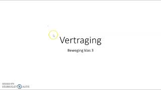 Vertraging