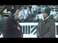 DC Mayor Measures Snowfall With Pat Collins Snow Stick | NBC4 Washington