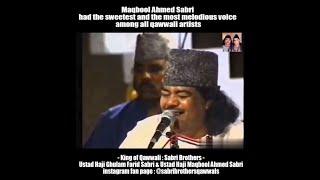 Sabri Brothers : Maqbool Ahmed Sabri - The Most Melodious Qawwal