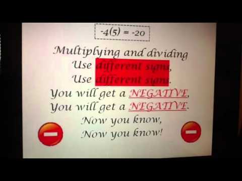 Multiplying And Dividing Integers Song Youtube