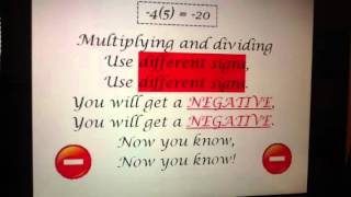 Multiplying and Dividing Integers Song