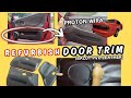 Door Trim Refurbish. Panel pintu balut leather sintatik nampak Smart Wira.