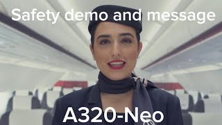 Aegean A320 Safety demo Arlanda-Chania