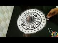 5 min easy and simple finger rangoli design with tea strainer kolam design freehand with out dots