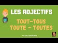 L'adjectif TOUT en français s'accorde avec le nom. Niveau A1/A2 de FLE