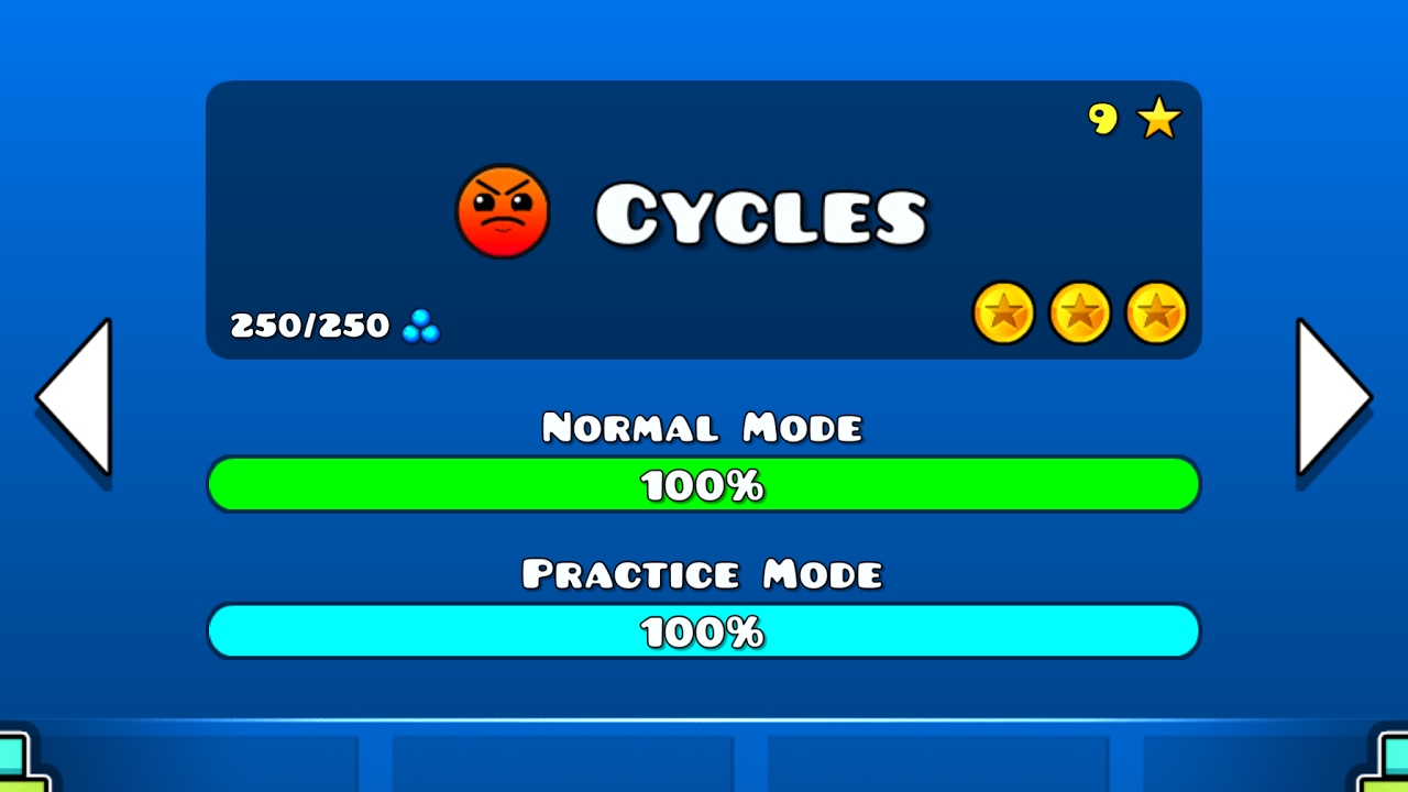 Geometry Dash Walkthrough Level 9 Cycles All Coins Youtube