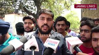 NSUI continues protest against Jammu University