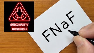 How to draw FNaF（Five Nights at Freddy's：Security Breach）using How to turn words into a cartoon