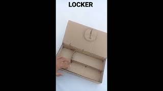 diy cardboard locker at home // diy cardboard ideas  #shorts #youtubeshort