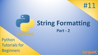Python - (11) - String Formatting - Part - 2