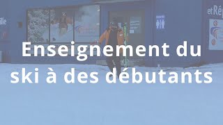 Enseignement du ski à un débutant sans contact