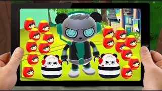 Tag with Ryan Mystery Surprise Egg Spy Robo Combo Panda - All Characters Unlocked All Costumes