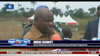 Rivers Security: Army Destroys Arms Recovered During Amnesty Programme