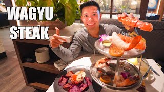 $120 LOBSTER \u0026 KING CRAB Seafood Tower LUXURY Dinner @ This Socal Casino!