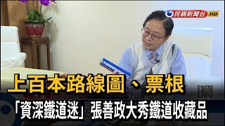 「資深鐵道迷」張善政 大秀多年鐵道收藏品－民視新聞