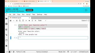 User input in Python (CS105 at UIUC)