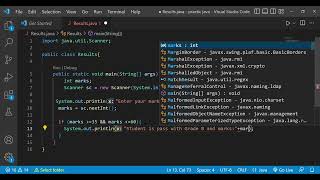 Java program for exam results | grading system | using else if representation. @The Bro Code