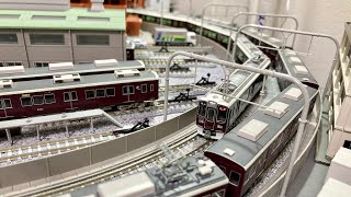 【Nゲージ】阪急電車でリレー走行動画！　Scenes of Japanese railways on N-scale. #shorts