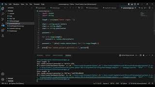 Random Password Generator || Python (VS Code)