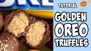 3-Ingredient Golden Oreo Truffles! Recipe tutorial #Shorts