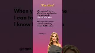 I'm Alive (Verse-1)  - Celine Dion #lyrics #celinedion #iamalive