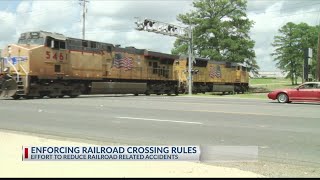 Enforcing railroad crossing rules