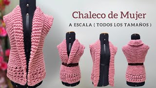 Chaleco de Mujer a Dos Agujas para la Talla XS hasta la XXL – Tejidos de moda fáciles de tejer