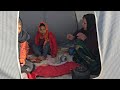 on a snowy day amina a nomadic woman and her children sought refuge in a painful shelter.