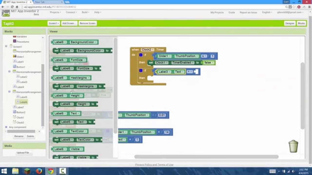 App Inventor 2 Tutorial Appinventor Creating A Tapping Game