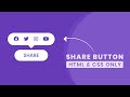 Animated Share Button using HTML & CSS | Social Media Icons | CSS Animation Effects | Code4education