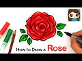 How to Draw an Open Rose EASY