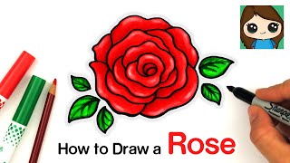 How to Draw an Open Rose EASY