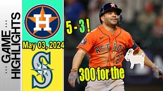 H-Astros vs S-Mariners Highlights - José Altuve 300 Stolen Bases | Astros take the LEAD! 🤟🤟🤟