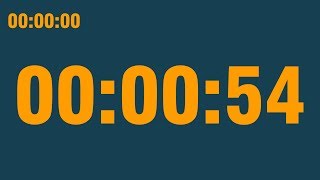 54 second timer (with end alarm, time elapsed and progress bar)
